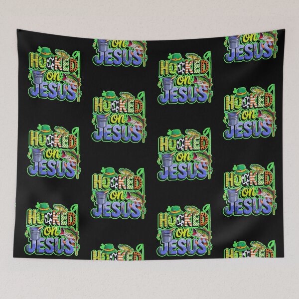 Item preview, Hooked On Jesus Christian Faith Fishing  designed and sold by WoodburyLake.