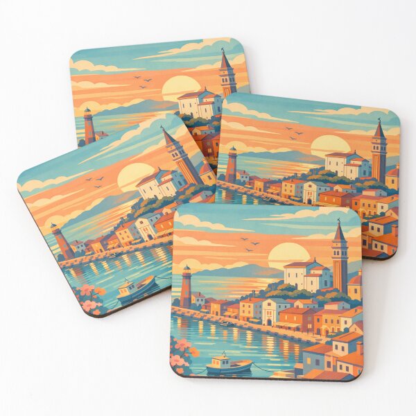 Item preview, Piran Slovenia Vintage Travel Poster designed and sold by MatthewHeights.