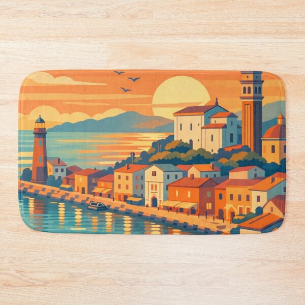 Item preview, Piran Slovenia Vintage Travel Poster designed and sold by MatthewHeights.