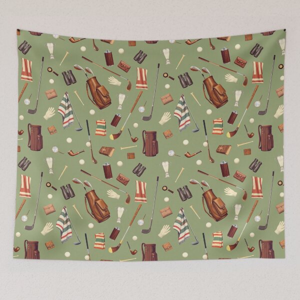 Item preview, Vintage Golf Accessories Pattern | Gift for Golf Lover designed and sold by UnhingedBird.
