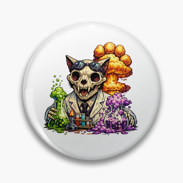 Item preview, Cat Skull Mad Scientist designed and sold by LuveraxArt.
