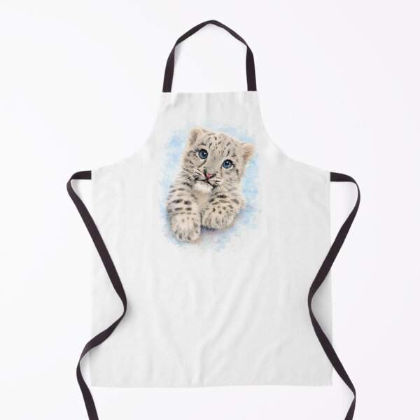 Item preview, Cute Snow Leopard Watercolor Splash Art designed and sold by shpolka.