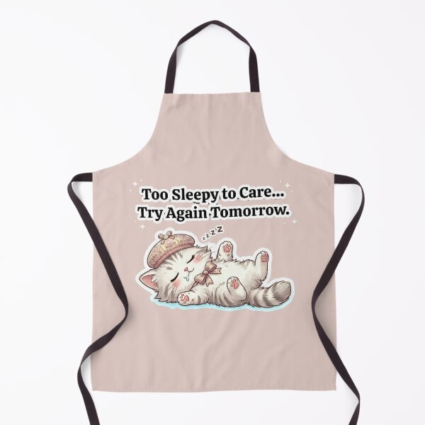 Item preview, Too Sleepy to Care Cat Meme Funny Lazy Mood designed and sold by Serene Whiskers.
