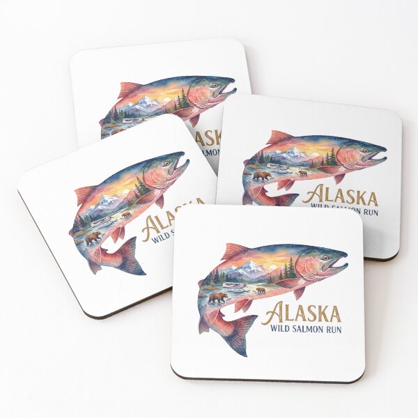 Item preview, Alaska, Wild Salmon Run designed and sold by DucksAbducted.