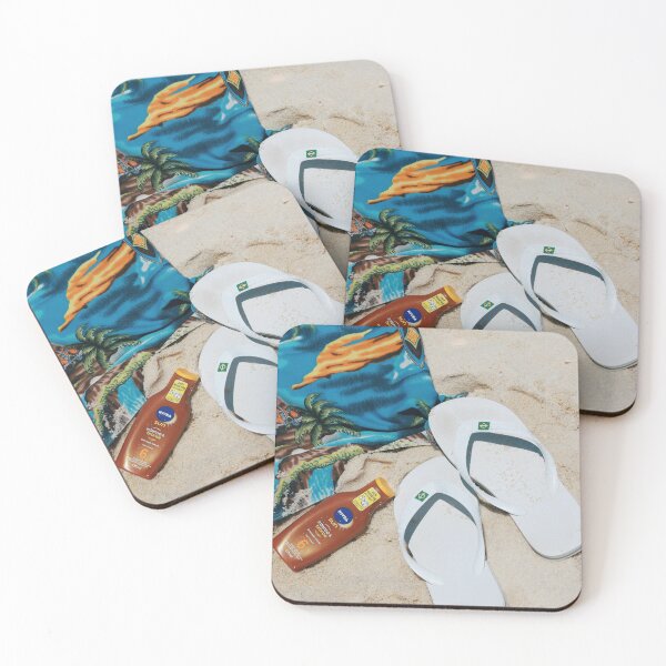 Item preview, Beach Day Essentials on White Sand designed and sold by EsterFerrari.