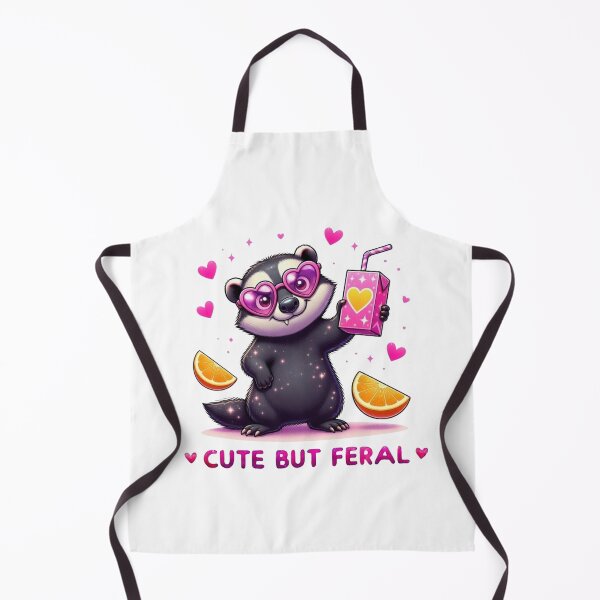 Aperçu de l'œuvre Blaireau mignon mais sauvage Lunettes de soleil roses en forme de cœur Boîte à jus Kawaii créée et vendue par Hinata04.