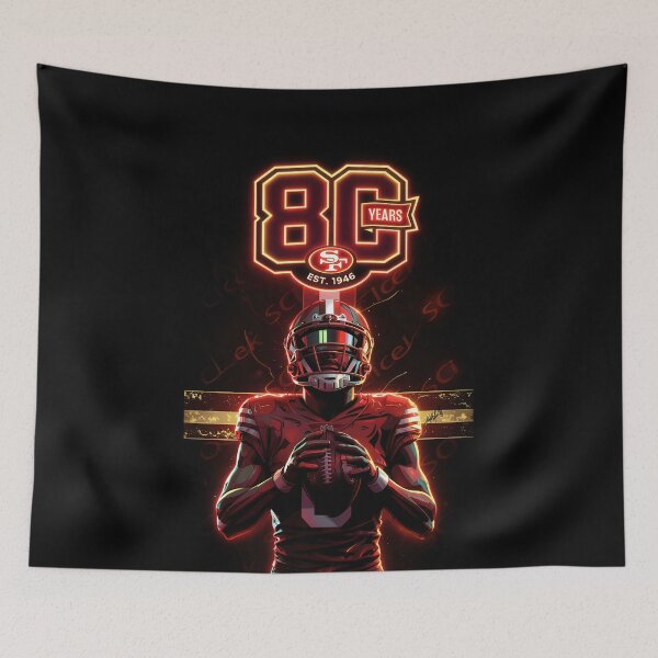 Item preview, San Francisco Football 80 Years Anniversary - Neon Retro Glow designed and sold by keythxctrs.