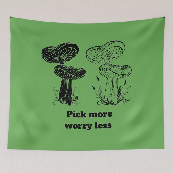 Item preview, Pick More Worry Less Funny Mushroom Hunting Shirt More Mushrooms Less People  designed and sold by MalwasBasket.