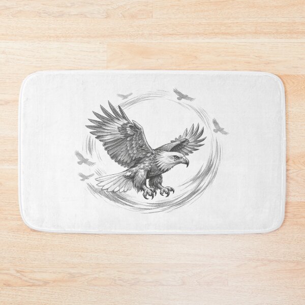 Item preview, Pencil Sketch of a Majestic Bald Eagle designed and sold by Joyfulfabric.