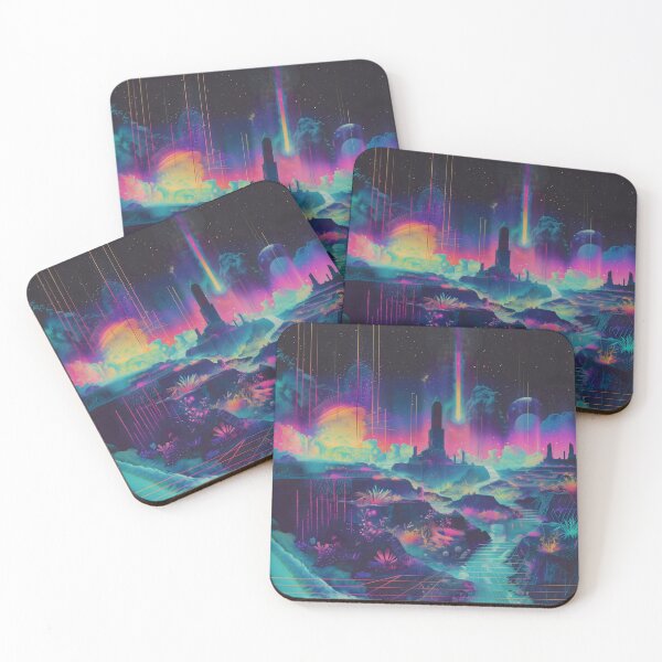 Item preview, 80s Anime Style Synthwave Space Landscape designed and sold by LuminousFoundry.