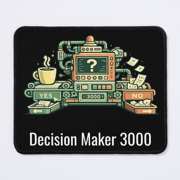 Item preview, Decision Maker 3000 – Funny Office Humor Workplace Design designed and sold by SillentDesign.