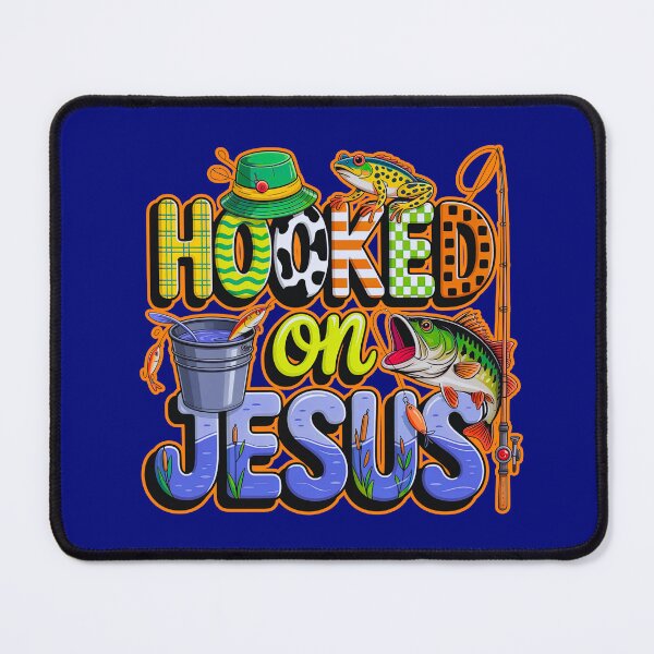 Item preview, Hooked On Jesus Christian Faith Fishing  designed and sold by WoodburyLake.