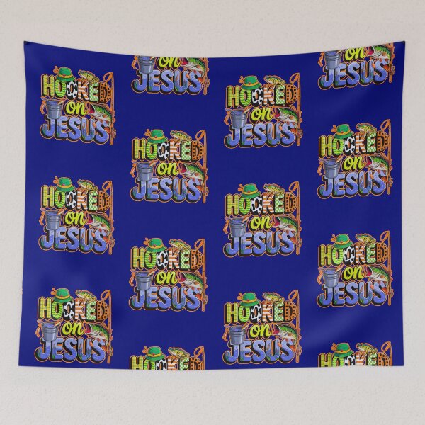 Item preview, Hooked On Jesus Christian Faith Fishing  designed and sold by WoodburyLake.