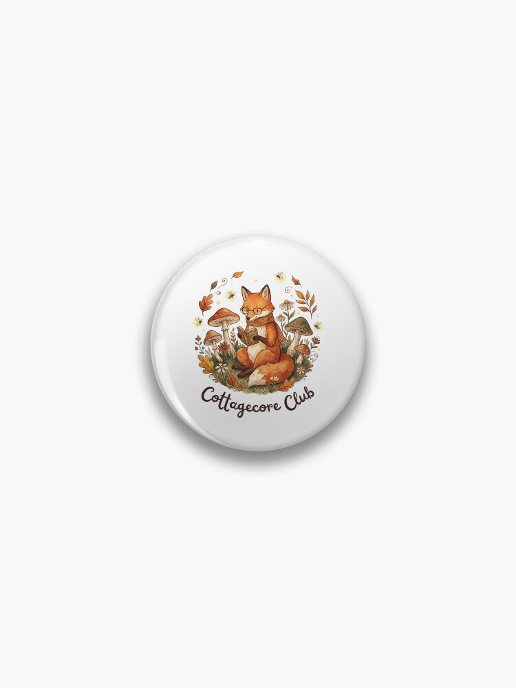 Thumbnail 1 von 3, Button, Cottagecore Fox Shirt Woodland Animal Nature Art Cozy Forest Aesthetic Tee designt und verkauft von CarlosV.