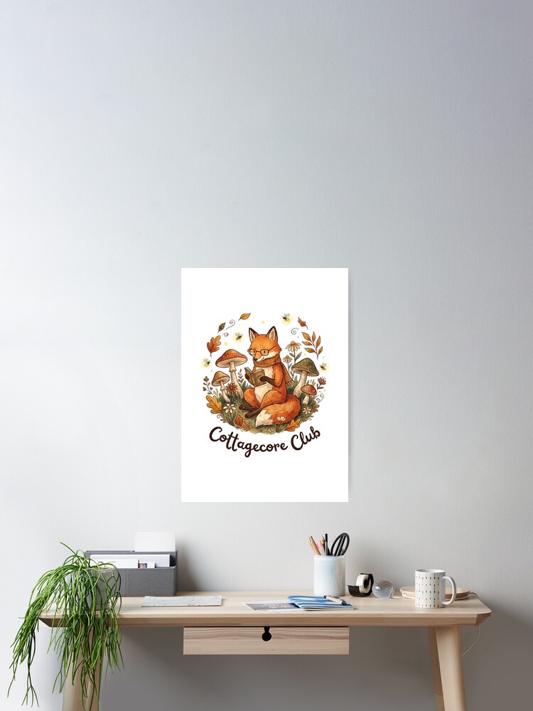 Imagen 2 de 3, Póster con la obra Cottagecore Fox Shirt Woodland Animal Nature Art Cozy Forest Aesthetic Tee, diseñada y vendida por CarlosV.