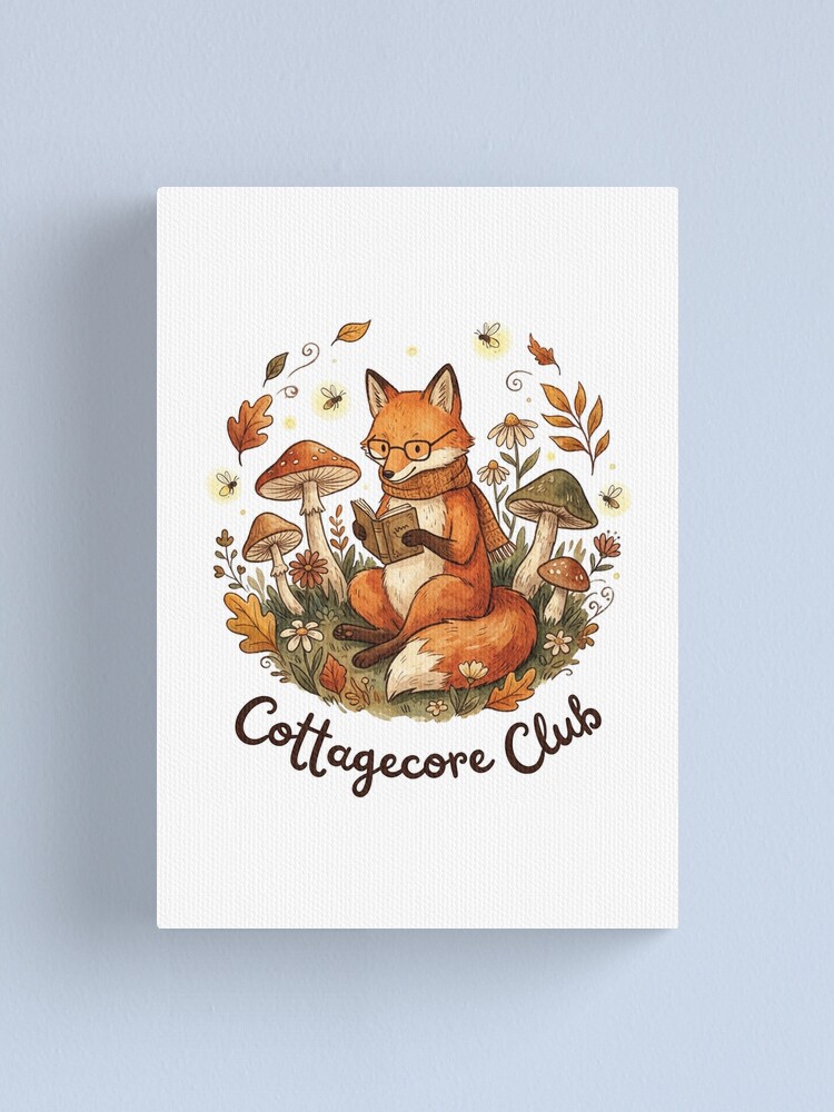 Imagen 1 de 3, Lienzo con la obra Cottagecore Fox Shirt Woodland Animal Nature Art Cozy Forest Aesthetic Tee, diseñada y vendida por CarlosV.