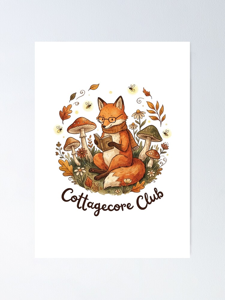 Imagen 1 de 3, Póster con la obra Cottagecore Fox Shirt Woodland Animal Nature Art Cozy Forest Aesthetic Tee, diseñada y vendida por CarlosV.