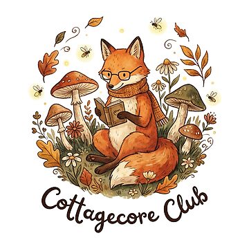 Imagen de la obra Cottagecore Fox Shirt Woodland Animal Nature Art Cozy Forest Aesthetic Tee de CarlosV