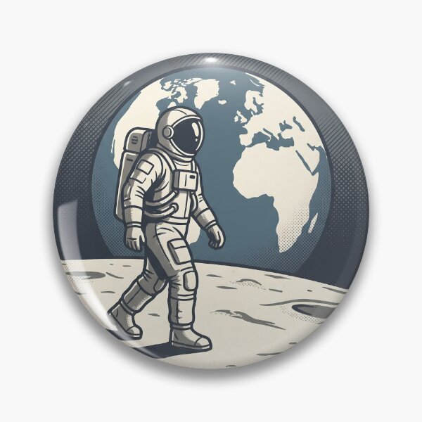 Item preview, Lunar Explorer Vintage Astronaut Earthrise Scene designed and sold by MythicCotton.