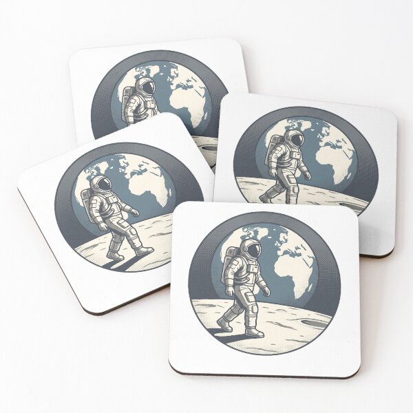 Item preview, Lunar Explorer Vintage Astronaut Earthrise Scene designed and sold by MythicCotton.