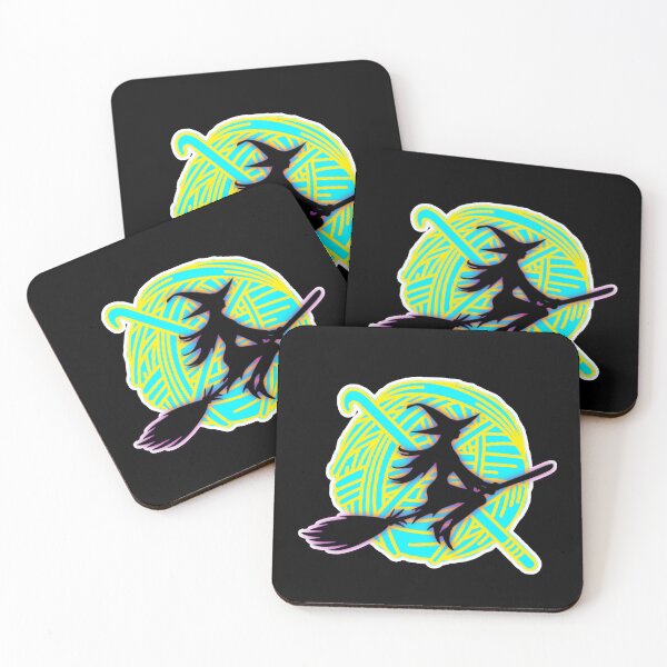 Item preview, Midnight Yarn Witch Sticker – Neon Crochet Knitting Magic Aesthetic designed and sold by ArtyWares.
