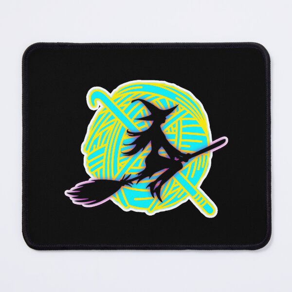 Item preview, Midnight Yarn Witch Sticker – Neon Crochet Knitting Magic Aesthetic designed and sold by ArtyWares.