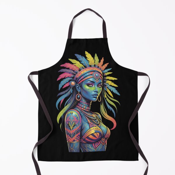 Item preview, Neon Tribal Queen: Vibrant Headdress Art designed and sold by Remix Vision.