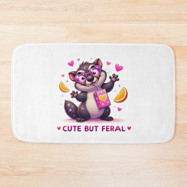 Item preview, Cute But Feral Tasmanian Devil Pink Heart Sunglasses Juice Box Kawaii designed and sold by Hinata04.