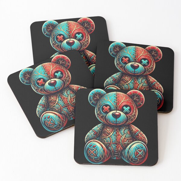 Item preview, Neon Stitched Bear: Golden Filigree Hype Art designed and sold by Remix Vision.
