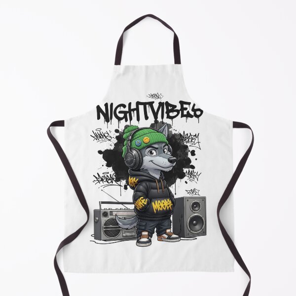 Item preview, Wolf Night Vibes Streetwear Design – Urban Hip Hop Graphic designed and sold by ColorFlick.