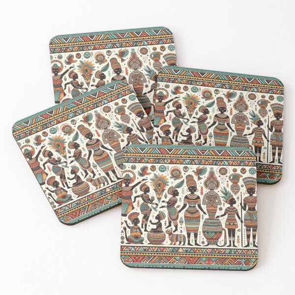 Artikelvorschau, Afrikanische Stammesfrauen | Ethnische Muster, Boho-Dekor entworfen und verkauft von ChloeDesigns401.