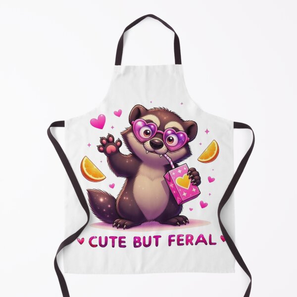 Item preview, Cute But Feral Wolverine Pink Heart Sunglasses Juice Box Kawaii designed and sold by Hinata04.