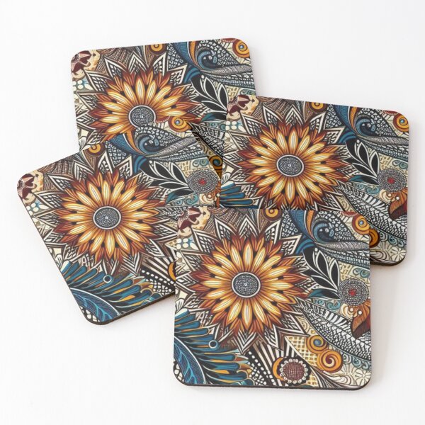 Item preview, Boho Floral Mandala | Colorful Paisley Sunflower Pattern designed and sold by ChloeDesigns401.