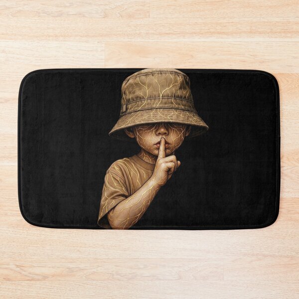 Artikelvorschau, Goldene Stille: Shhh Streetwear Kinderkunst entworfen und verkauft von Remix Vision.