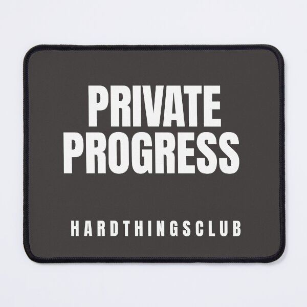 Item preview, Private Progress – Minimalist Motivation T-Shirt | Hard Things Club Discipline Mindset Apparel designed and sold by ArtiVibeAura.