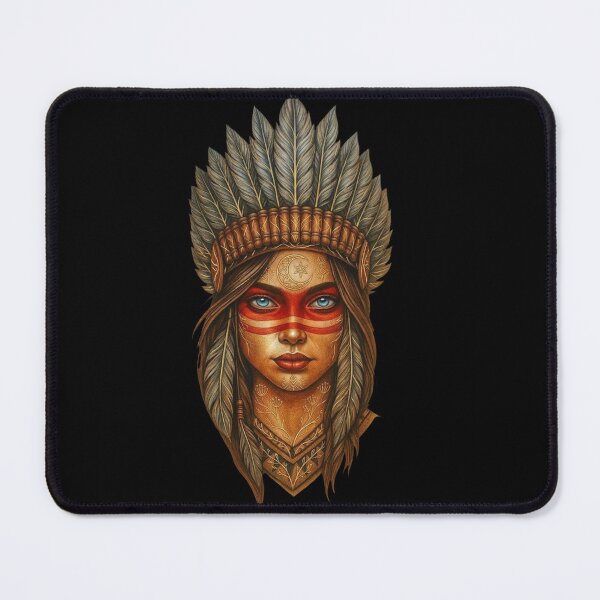 Item preview, Lunar Warrior Princess: Earthy Tribal Spirit Art designed and sold by Remix Vision.