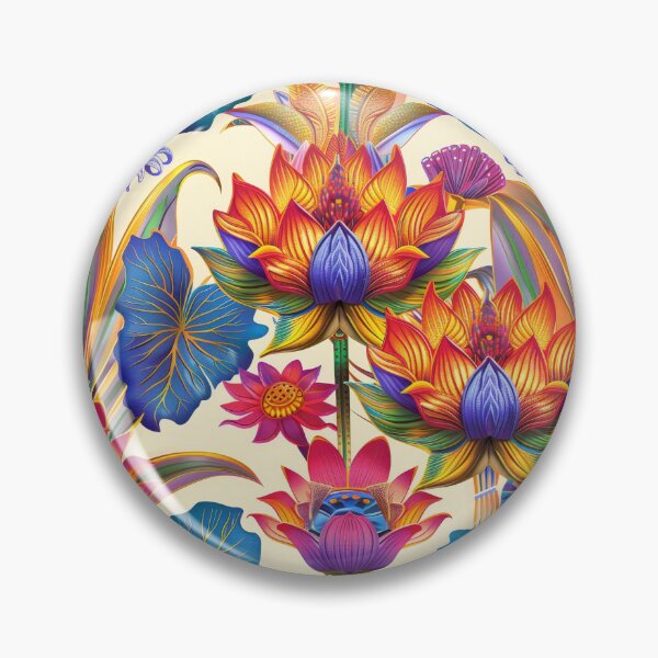 Item preview, Colorful Lotus Flower Pattern  designed and sold by ChloeDesigns401.