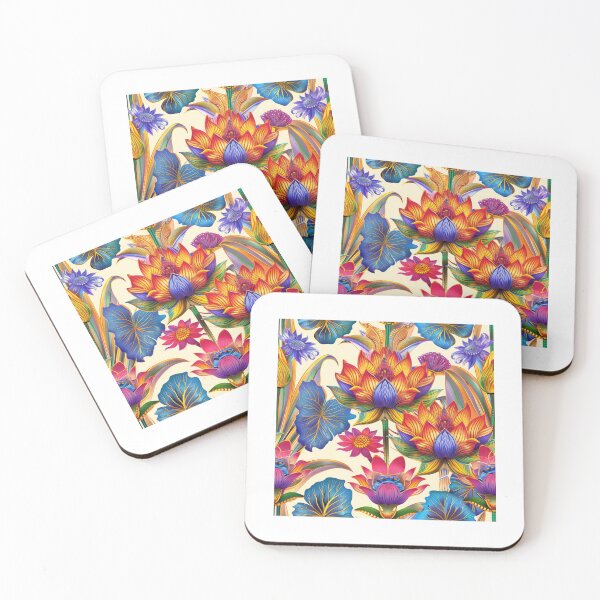Item preview, Colorful Lotus Flower Pattern  designed and sold by ChloeDesigns401.