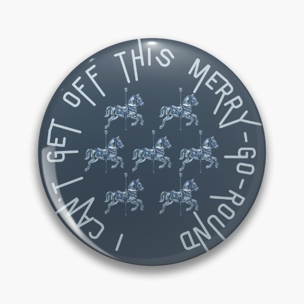 Item preview, Can't Get Off This Merry-Go-Round - Chrome Carousel Sticker designed and sold by moonchildartgraph.