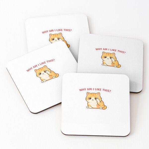 Item preview, Why Am I Like This Cat Sticker Funny Relatable Mood designed and sold by Luxers Sticker Shop.