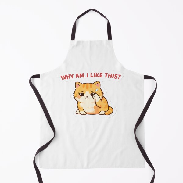 Item preview, Why Am I Like This Cat Sticker Funny Relatable Mood designed and sold by Luxers Sticker Shop.