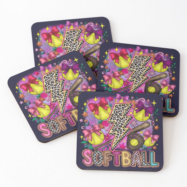 Item preview, Softball Leopard Lightning Bolt — Bows, Glitter & Game Day Vibes designed and sold by therealkbyers.