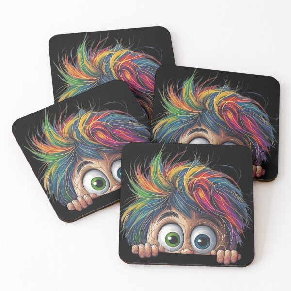 Item preview, Rainbow Peekaboo: Golden Filigree Curious Kid designed and sold by Remix Vision.