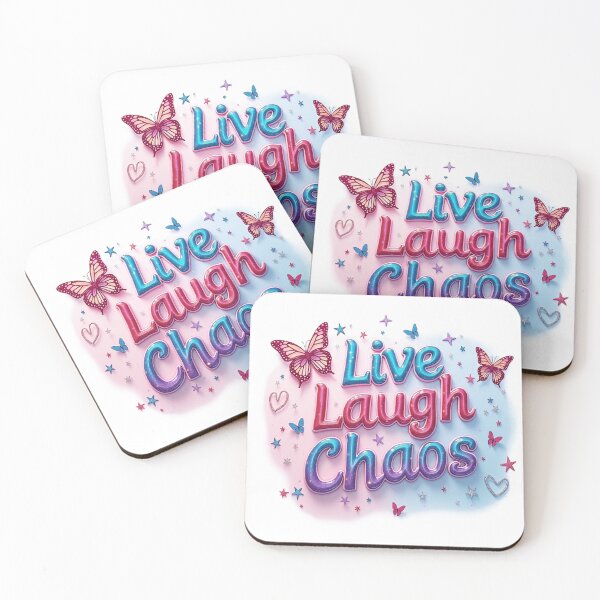 Item preview, Live Laugh Love Chaos Shirt – Ironic Y2K Mall Core Tee, Funny Cringe Aesthetic Top, Gen Z Humor Graphic T-Shirt, Pink Glitter Gothic Vibes designed and sold by Emmachenn / WineDronk Shop.