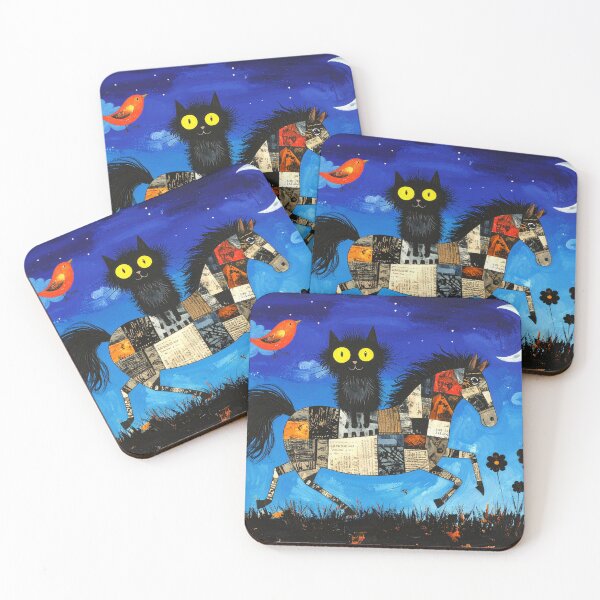 Item preview, Black Cat Riding the Horse designed and sold by BetweenForms.