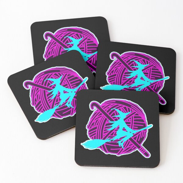 Item preview, Cute Turquoise Yarn Witch Sticker – Crochet Knitting Magic Vibes designed and sold by ArtyWares.