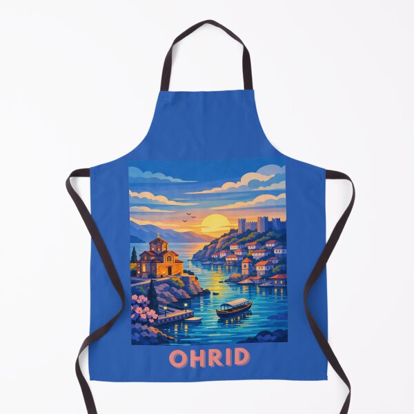Item preview, Ohrid North Macedonia Vintage Travel Art designed and sold by MatthewHeights.