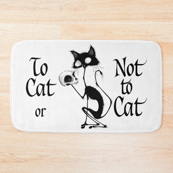 Item preview, Black cat holding a skull Hamlet Parody designed and sold by BluedarkArt.