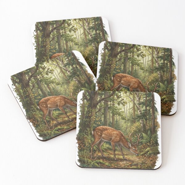 Item preview, Sika Deer - Japanese Spotted Stag Forest Wildlife designed and sold by RubisLeaf.