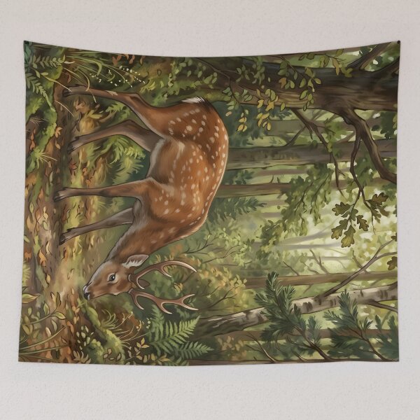Item preview, Sika Deer - Japanese Spotted Stag Forest Wildlife designed and sold by RubisLeaf.
